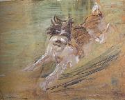 Franz Marc jumping Dog'Schlick (mk34) oil painting on canvas